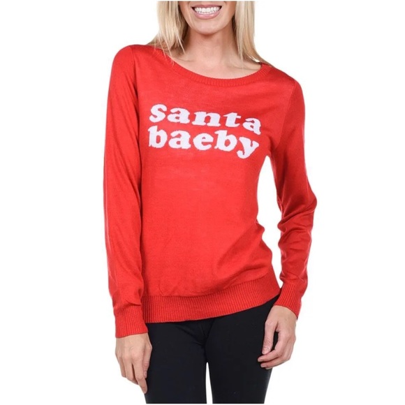 Tipsy Elves Medium Santa Baeby Sweater - Picture 1 of 5